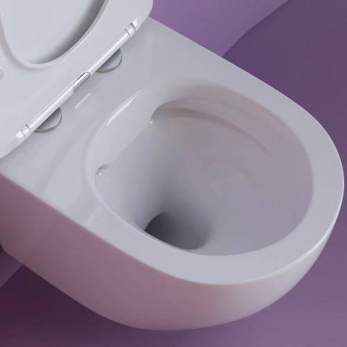 Унитаз подвесной CeramicaNova Uno Rimless CN11001 с сиденьем микролифт-8