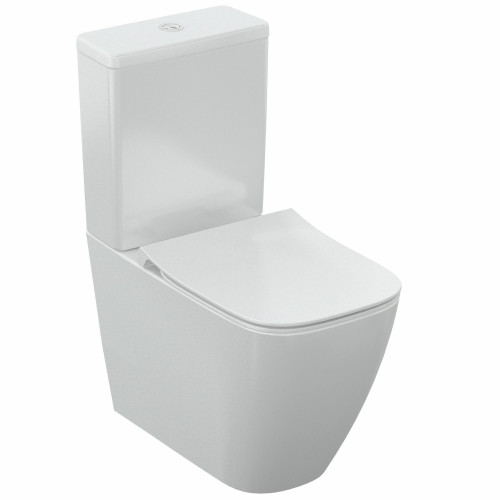 Напольный пристенный безободковый унитаз Ideal Standard i.Life S, T500001+T473501+T532901