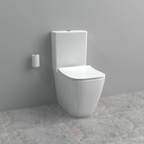 Напольный пристенный безободковый унитаз Ideal Standard i.Life S, T500001+T473501+T532901-7