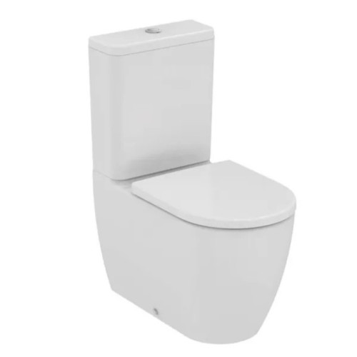 Напольный пристенный безободковый унитаз Ideal Standard Elisse T569601 с бачком и сиденьем