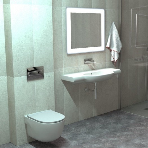 Подвесной унитаз Roca Meridian Rimless Compacto 346244000 с пневмокрышкой 8012B2002-4