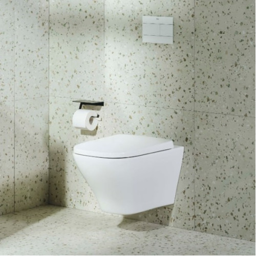 Подвесной унитаз Roca Optica Rimless Vortex 346V13000 с пневмокрышкой 801F72001-2