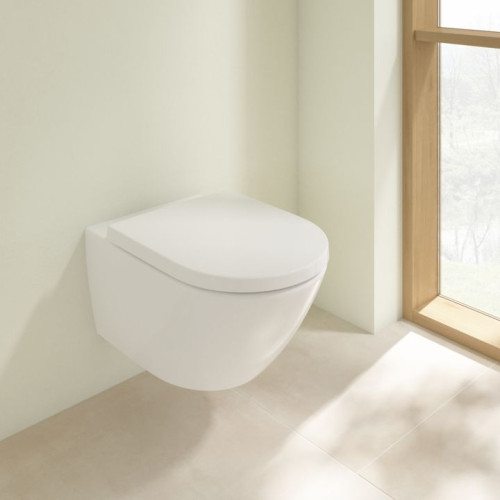 Подвесной унитаз Villeroy&Boch Subway 3.0 4670TS01 с технологией TwistFlush, с сиденьем SoftClose-1