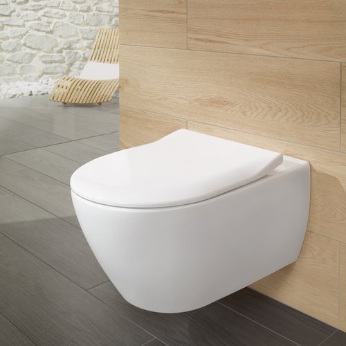 Подвесной унитаз Villeroy&Boch Subway 2.0 5614R001 с технологией DirectFlush, с тонким сиденьем SoftClose-2