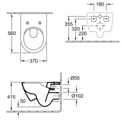 Подвесной унитаз Villeroy&Boch Subway 2.0 5614R001 с технологией DirectFlush, с тонким сиденьем SoftClose-6