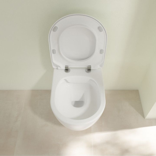 Подвесной унитаз Villeroy&Boch Avento 5656RS01 с технологией DirectFlush, с тонким сиденьем SoftClose-2