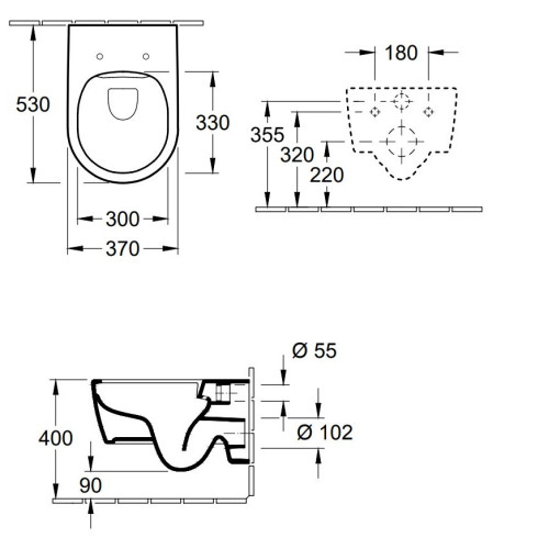 Подвесной унитаз Villeroy&Boch Avento 5656RS01 с технологией DirectFlush, с тонким сиденьем SoftClose-4