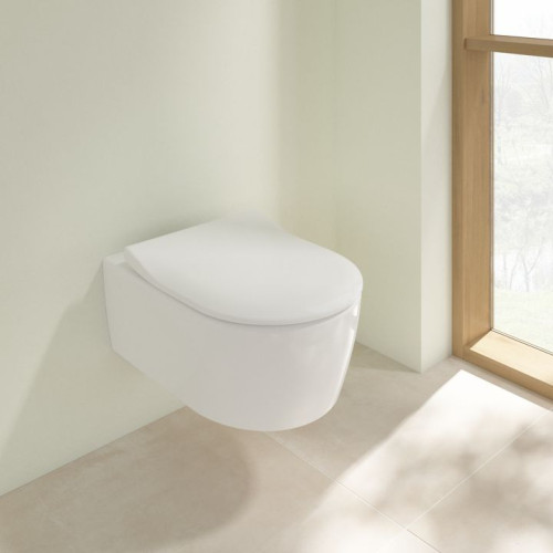 Подвесной унитаз Villeroy&Boch Avento 5656RS01 с технологией DirectFlush, с тонким сиденьем SoftClose-7