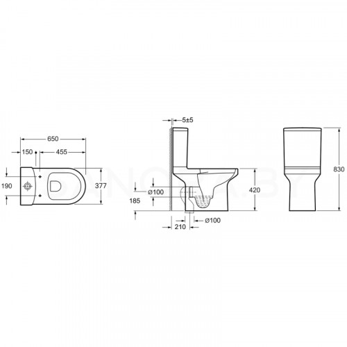 Напольный унитаз Lavinia Boho Grance Hill Rimless 3307002R-6