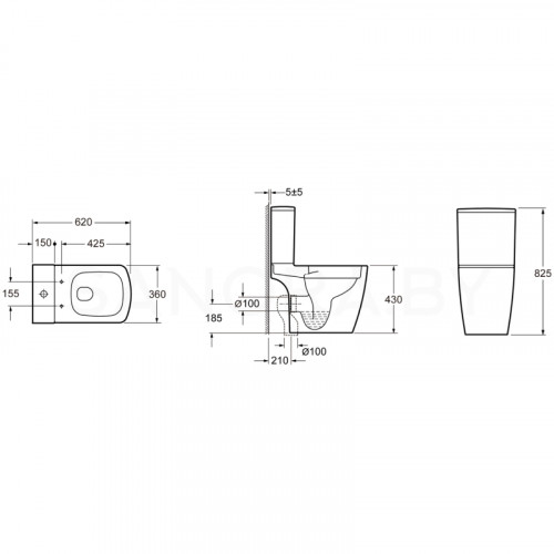 Напольный унитаз Lavinia Boho Aveo Rimless 330601CR-6