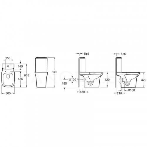 Напольный унитаз Lavinia Boho Bristol Rimless 3305001R-6