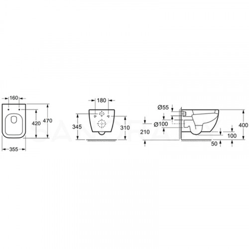 Подвесной унитаз Lavinia Boho One Compacto 3302003C-6