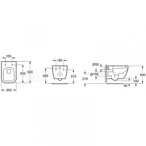 Подвесной унитаз Lavinia Boho One Rimless 3302004R-5