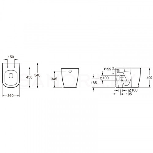 Приставной унитаз Lavinia Boho Bell Pro 33010030-7