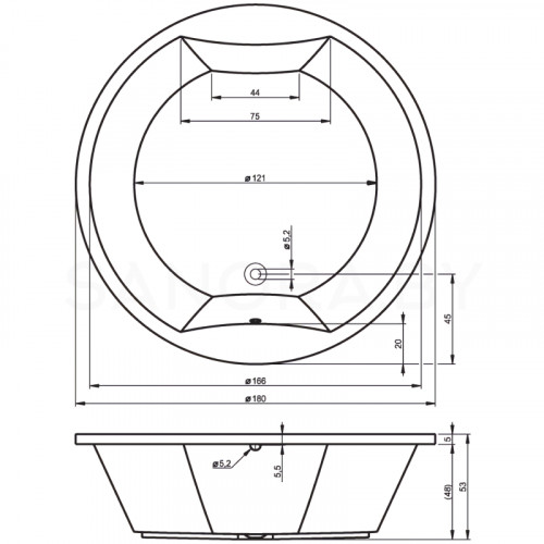 Акриловая ванна Riho Colorado 180х180 B038001005-4