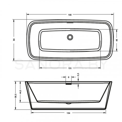 Акриловая ванна Riho Admire 180x84-2
