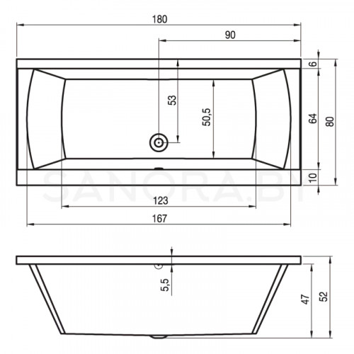 Акриловая ванна Riho Julia 180x80-2