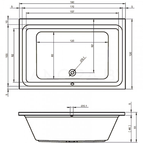 Акриловая ванна Riho Castello 180x120 B064001005-2