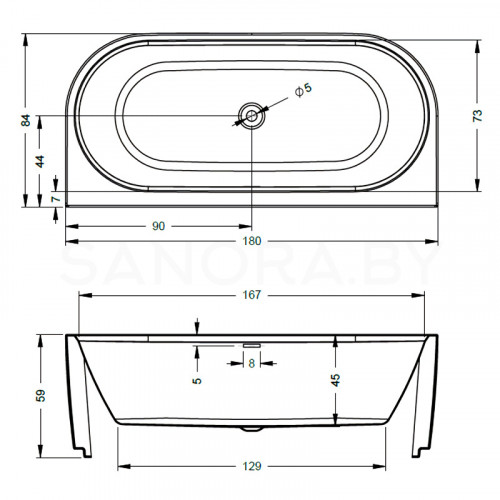 Акриловая ванна Riho Desire 180х84 B089001005-3