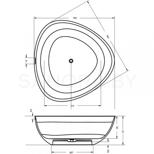Ванна Riho Oviedo 160x160 B125001105-6