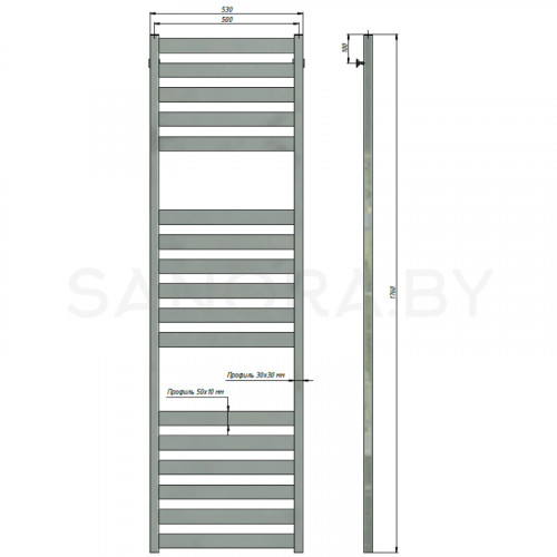 Полотенцесушитель водяной Stinox SAN REMO LUXE 500x1800-3