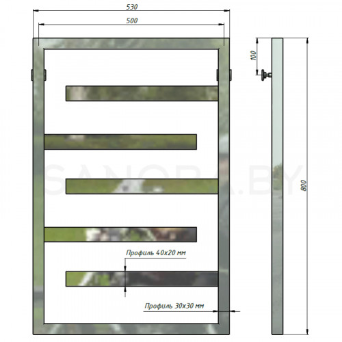 Полотенцесушитель водяной Stinox CORSICA 500x800-3