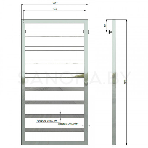 Полотенцесушитель водяной Stinox BERGAMO 500x1000-3