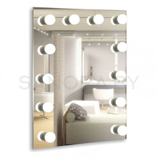 Зеркало Гримерное Континент "Бриджит" 600х800 12 ламп-2