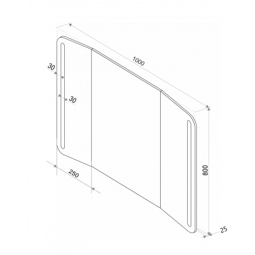 Зеркало Трюмо LED модель 1-1