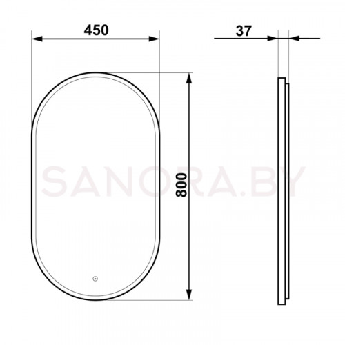 Зеркало Континент Prime White LED с подсветкой-4