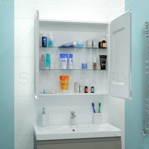 Зеркало-шкаф Континент Elliott LED 800x800-2