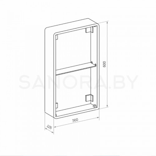Зеркало-шкаф Континент Elmage LED 450x800-9