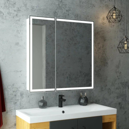 Зеркало-шкаф Континент Allure LED 800x800-1