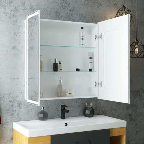 Зеркало-шкаф Континент Allure LED 800x800-3