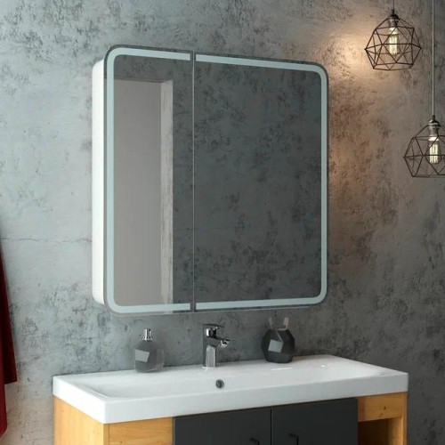 Зеркало-шкаф Континент Elliott LED 800x800-1