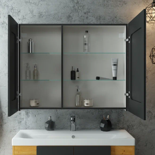 Зеркало-шкаф Континент Mirror Box LED 1000x800-1