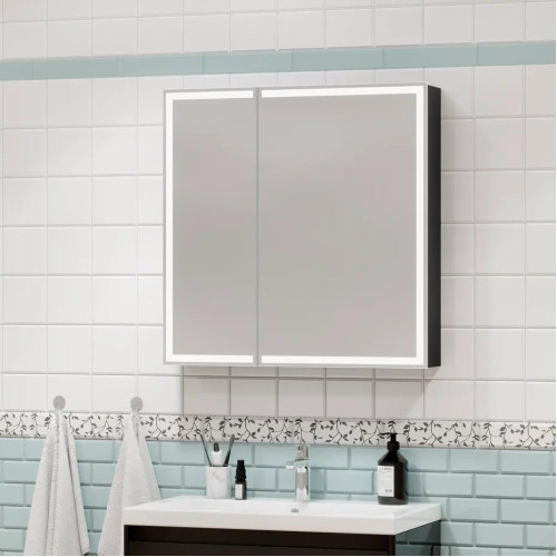 Зеркало-шкаф Континент Mirror Box LED 800x800-8