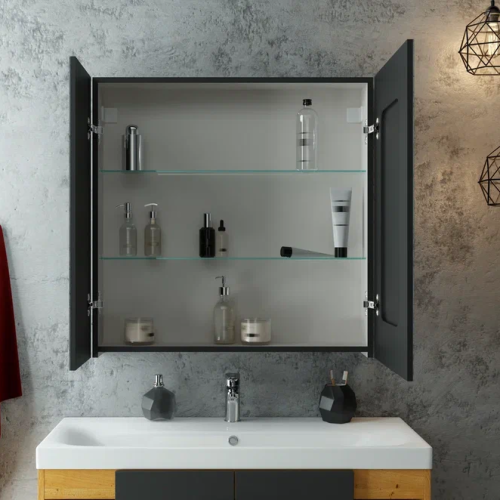 Зеркало-шкаф Континент Mirror Box LED 800x800-1