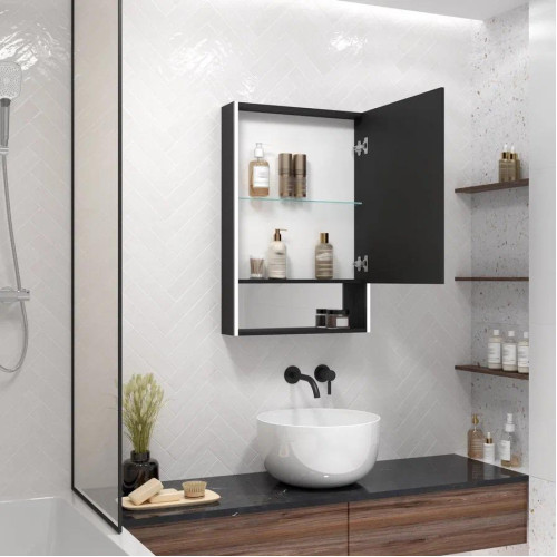 Зеркало-шкаф Континент Filit Black LED 600x800-3