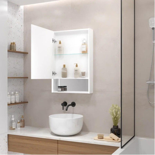 Зеркало-шкаф Континент Filit White LED 600x800-1