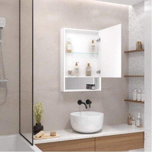 Зеркало-шкаф Континент Filit White LED 600x800-3